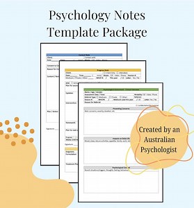 Psychologist Notes Template Package - Australian Edition - Etsy