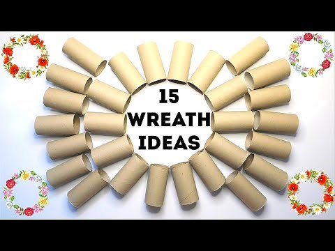 The Best Wreath DIY Ideas 🎀 15 Easy Paper Crafts for Home Decor 💚 Paper Rolls Recycling