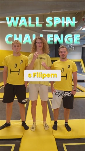 Co ty a wall spin challenge? 💛🖤 #fyp #wallspin #liberec #trampoliny #jumparena #parkour #freerun #hoparena | HOP ARENA
