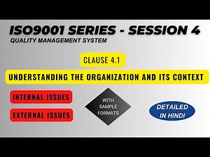 ISO 9001 Clause 4.1 I Context of Organization I External & Internal Issues