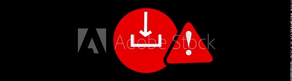 Error icon animation. Failed file transfer, connection issue and retry alert symbol.