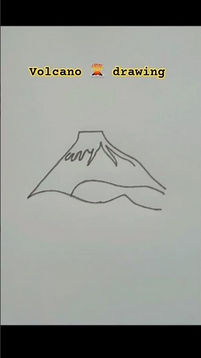 Mount Fuji / Volcano 🌋 drawing tutorial