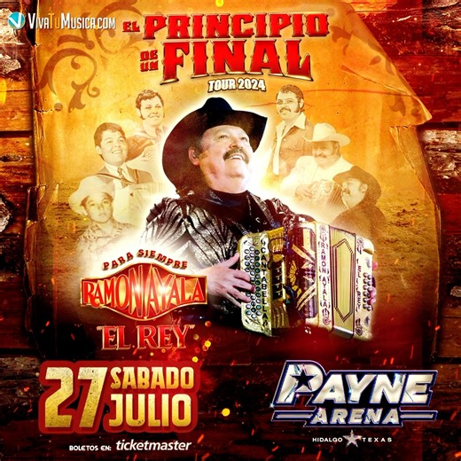 31K views · 552 reactions | Julio 27 Hidalgo TX @paynearena Ya puedes comprar tus boletos en Ticketmaster https://www.ticketmaster.com/event/3A0060C7BF466363 | Ramón Ayala | Facebook