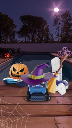 Is your pool being haunted by dirt and debris? 👻 Our ghostly good cleaners are ready to treat your pool to a sparkling clean (no tricks included!). | Polaris Pool