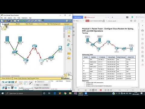 Prac1.1: Packet Tracer - Configure Cisco Routers for Syslog, NTP, and SSH Operations (TY Bsc.IT)