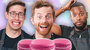 We've got two new bakers in the Try Kitchen today and we're all eager to see who will bake the sweetest little thing! It's episode two of the #WithoutARecipe summer season and it's macarON baby! Get your very own Try Guys Apron & Oven Mitts on https://tryguys.com/ today! | The Try Guys