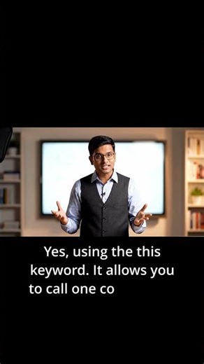 Can You Call a Constructor Inside Another? 🤔 #shorts #motivation #education #tech #java