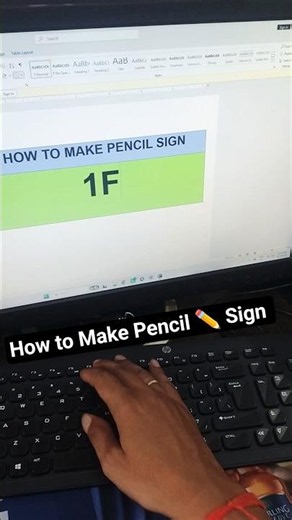 How to make Pencil sign MS #shorts #shortvideo #trending #computer #computereducation #skills #asmr