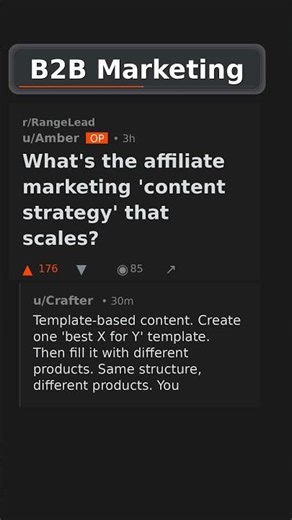 Whats the affiliate marketing content strategy that scales? #affiliatemarketing