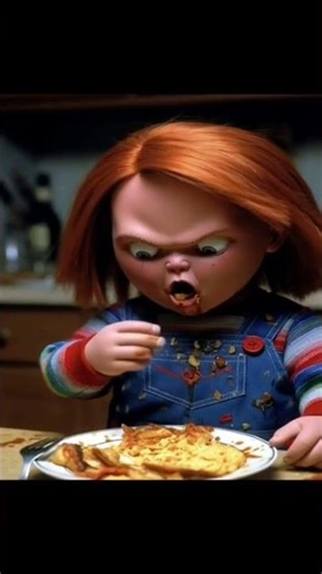 Chucky Eating Cartoon Face | Cute & Viral Shorts