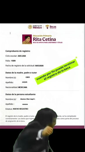 Cómo confirmar tu registro exitoso en Beca Rita Cetina