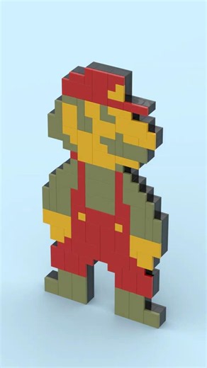 How to build Mario from Super Mario Bros #lego #afol #nintendo #pixelart #8bits #mario #gaming #nes