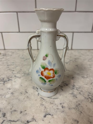 Vintage Hand-painted Porcelain Bud Vase From Occupied Japan. - Etsy
