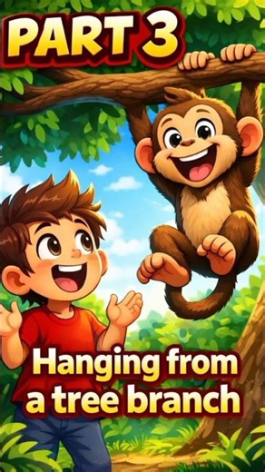 Hanging from a Tree Branch! 🌳🐒 (Part 3)#shorts