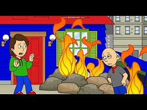 Classic Caillou Crashes the car into the house - Grounded Big Time!
