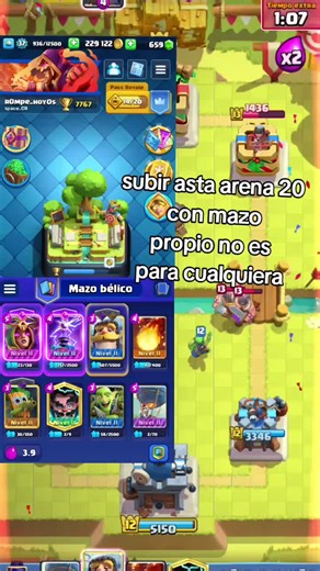 subir arena 20 con mazo propio en Clash Royale no es para cualquiera #clashroyale #clashroyalemoments #juego #partidasclashroyale #space_company