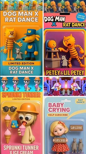 Unboxing DogMan Movie vs Baby Crying vs Sprunki Tunner X Rat dance