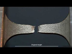 First ever tensile test on a real specimen with the new machine