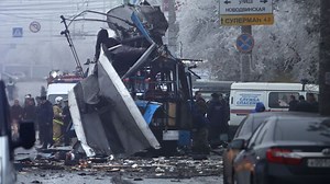 Trolley explodes near busy market