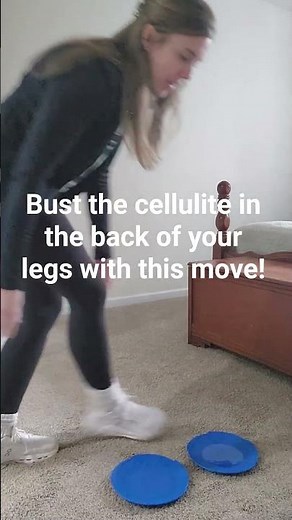 How to: slider hamstring curls - bust that cellulite in the back of your legs! #legmove #stronglegs