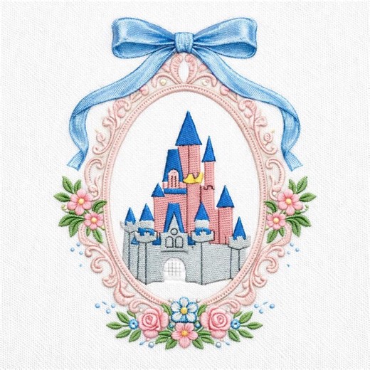 Castle Embroidery Design, Fairytale Magic Kingdom Stitch File, Disney Magic Kingdom, Princess Cinderella Embroidery Design, Instant Download - Etsy UK