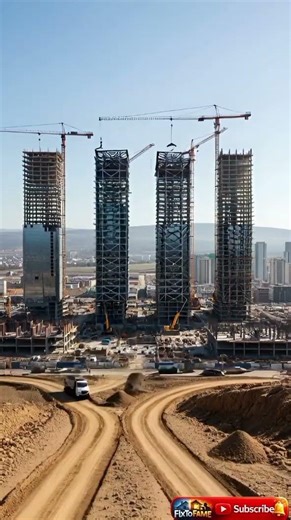 Empty Land → Mega City in Seconds 🤯#shorts#city#transformation#futuristiccity#skyscraper#megacity