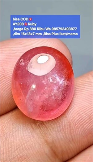 bisa COD💥AY208💥Ruby,harga Rp 380 Ribu Wa 085792493877,dim 16x13x7 mm ,Bisa Plus ikat/memo