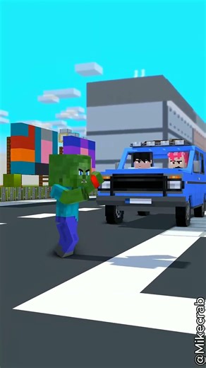 Baby Zombie Pranks Them #shorts #minecraft #gaming