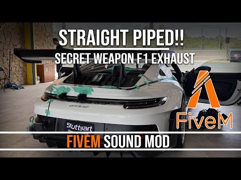 FiveM Sound Mod - Porsche 911 GT3 RS LOUD Straight Piped Secret Weapon F1 Sound Mod / GTA V RP