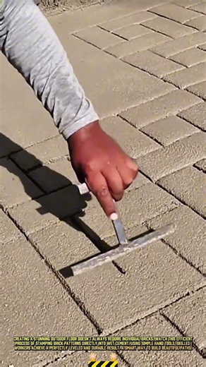 Creating Brick Patterns on Wet Cement for Durable Pathways