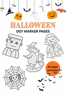 Halloween Dot Marker Coloring Sheets Printable - Etsy Australia