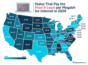 Here’s Where People Shell Out the Most and the Least for Internet