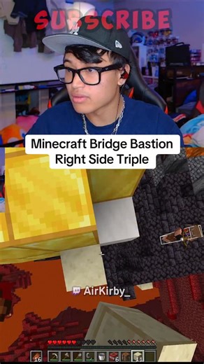 AirKirby on Instagram: "Minecraft Bastion Bridge Right Side Triple #minecraft #funny #minecraftmemes #minecrafter #reels #explore #explorepage"