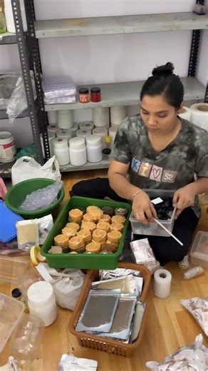 1.2K views · 781 reactions | “Upgrading my workspace to create better handmade products ✨ Little improvements make a big difference.” . . #handmadebusiness #smallbusinessindia #herbalproducts #skincarebusiness #workspaceorganization #workshopvibes #entrepreneurlife #smallbizowner #reeloftheday #indiancreator #womeninbusiness #organizingaesthetic #businessvlog #dailyvlogindia #behindthescenes #smallbusinesssupport #madeinindia #handmadewithlove | Foram Herbal | Facebook