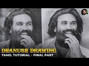 Dhanush Pencil Drawing | Shading Tutorial in Tamil | Vaathi Movie | Live Art Chennai