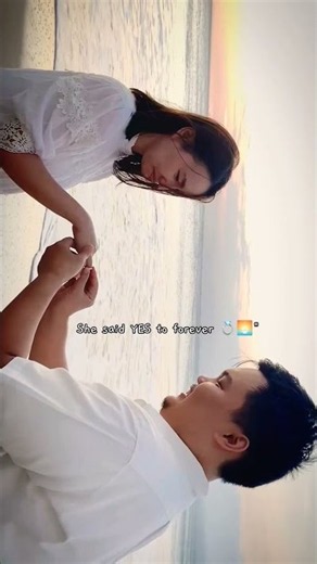 The Most Magical Beach Proposal Ever 💍✨ | She Said Yes! #love #cute