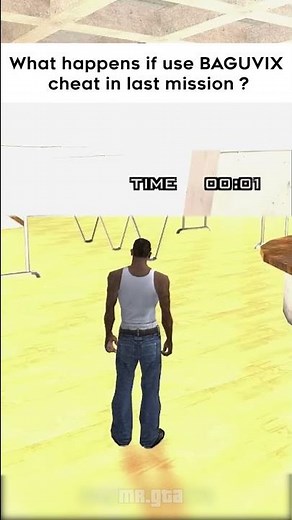 What happens if use BAGUVIX cheat in last mission ? GTA SAN ANDREAS