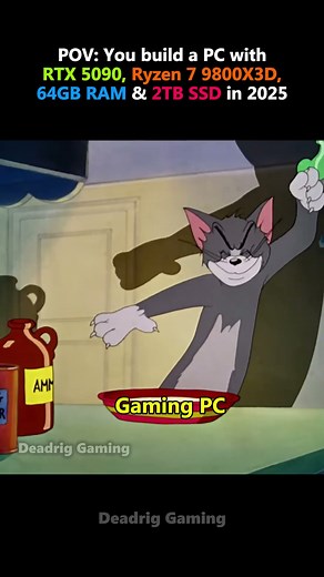 POV: You build a PC with RTX 5090, Ryzen 7 9800X3D & 64GB RAM