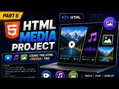 How to Create HTML Media Project Using Media Tag | Full stack web development part-6 |💻