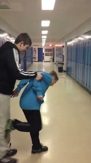 kid gets hit in the nuts at school