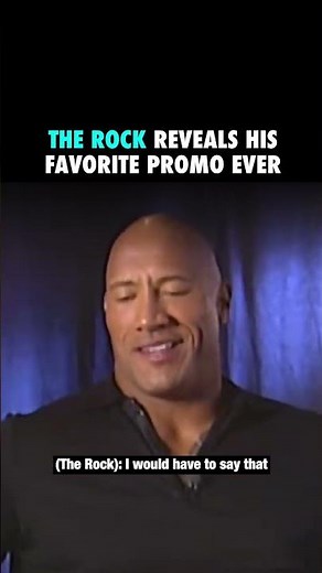 What’s The Rock’s Favorite Promo Ever?