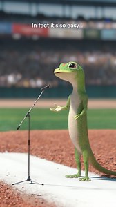 The Gecko tells an insurance joke at an MLB game, listen VERY carefully to get it. | GEICO | Facebook