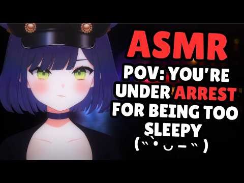 【ASMR】you're under ARREST... for being too sleepy tired🚨😴 | go to jail😡➡️ | roleplay⭐️💤 #3DIO #asmr