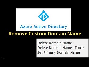 Delete Azure Active Directory Custom DOMAIN