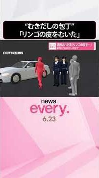 【車内に“むきだしの包丁”】刃の長さ約16.5センチ 銃刀法違反で逮捕された男｢リンゴの皮をむいた｣ #shorts