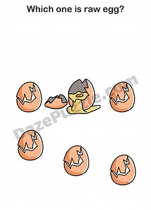 Brain Out Level 19 Which one is raw egg Answer