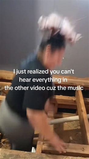 Fell through the ceiling | girl falling