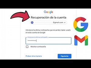Cómo RECUPERAR cuenta Google o Gmail / Recuperar CONTRASEÑA.