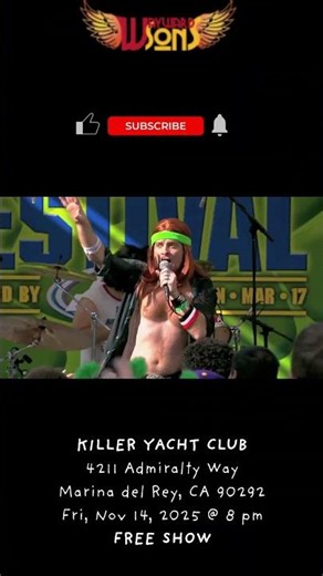 Wayward Sons Live: Sweet Child O’ Mine Cover | Free 80s Rock Show, Killer Yacht Club (Nov 14, 8 PM)