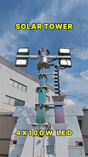 Solar lighthouse, 3 * 435W solar panels, 4X100W LED. Rotation: 360° Electric， Tilt: 90° Electric #solarlights #solarpower #led #ledlights #solarenergy #energystorage #renewableenergy #lighttower #cctvtrailer #solarcctv #construction #solarpanel #backup #electronic #outdoorlights #ess #lifepo4battery #lithiumionbatteries #miningequipment #constructiontech #smallbusinesstips #madeinchina